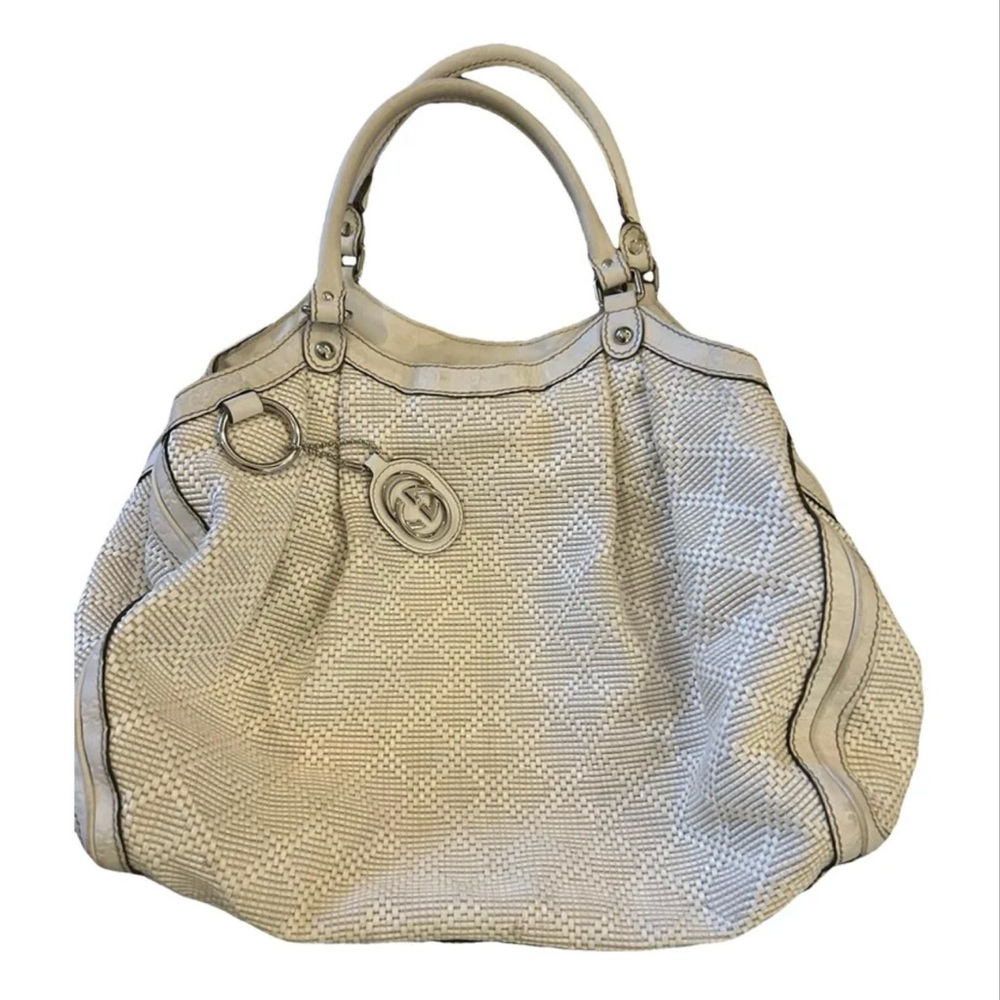 Gucci Sukey Raffia Woven purse